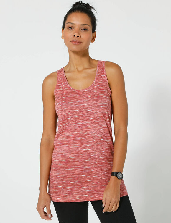 Débardeur chiné en coton biologique(**) (rose chiné) Débardeur chiné en coton biologique(**) (rose chiné)